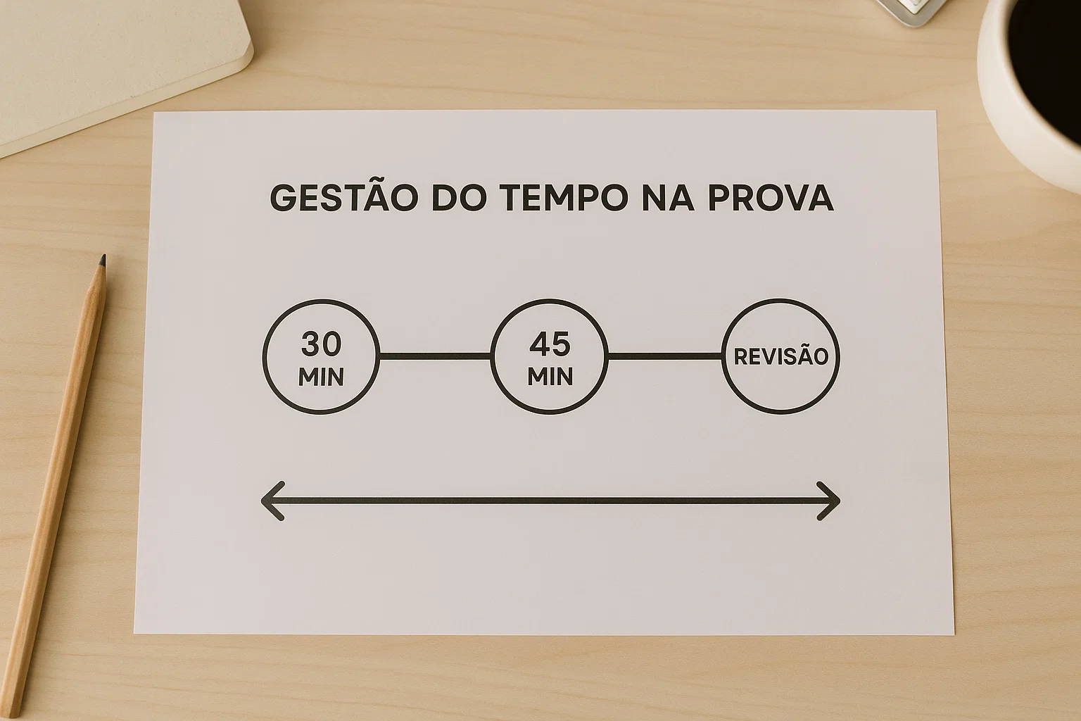 Gráfico simples mostrando distribuição de tempo com checkpoints de 30 e 45 minutos