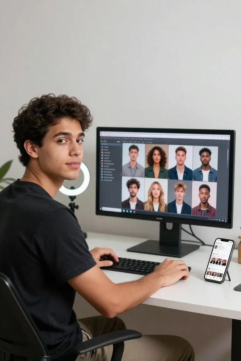 Criar Influencer com IA - Antes