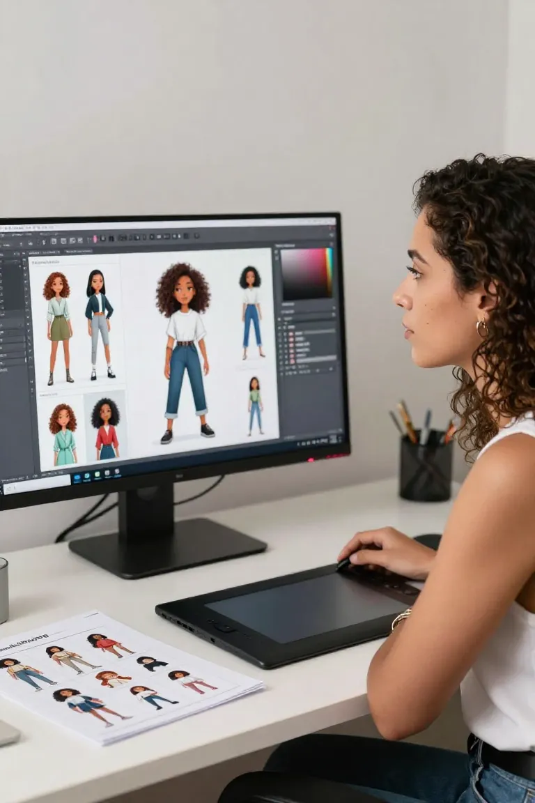 Criar Personagem com IA Único - Antes