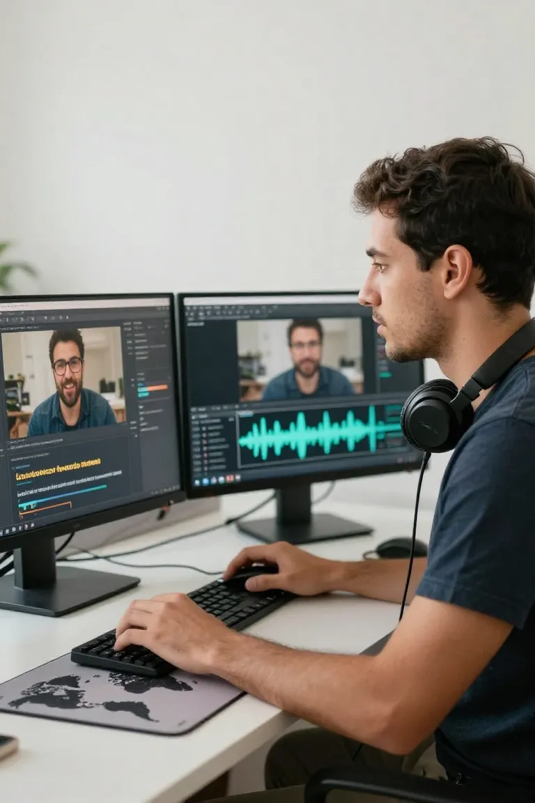 Dublar Vídeo com IA em PT-BR - Antes