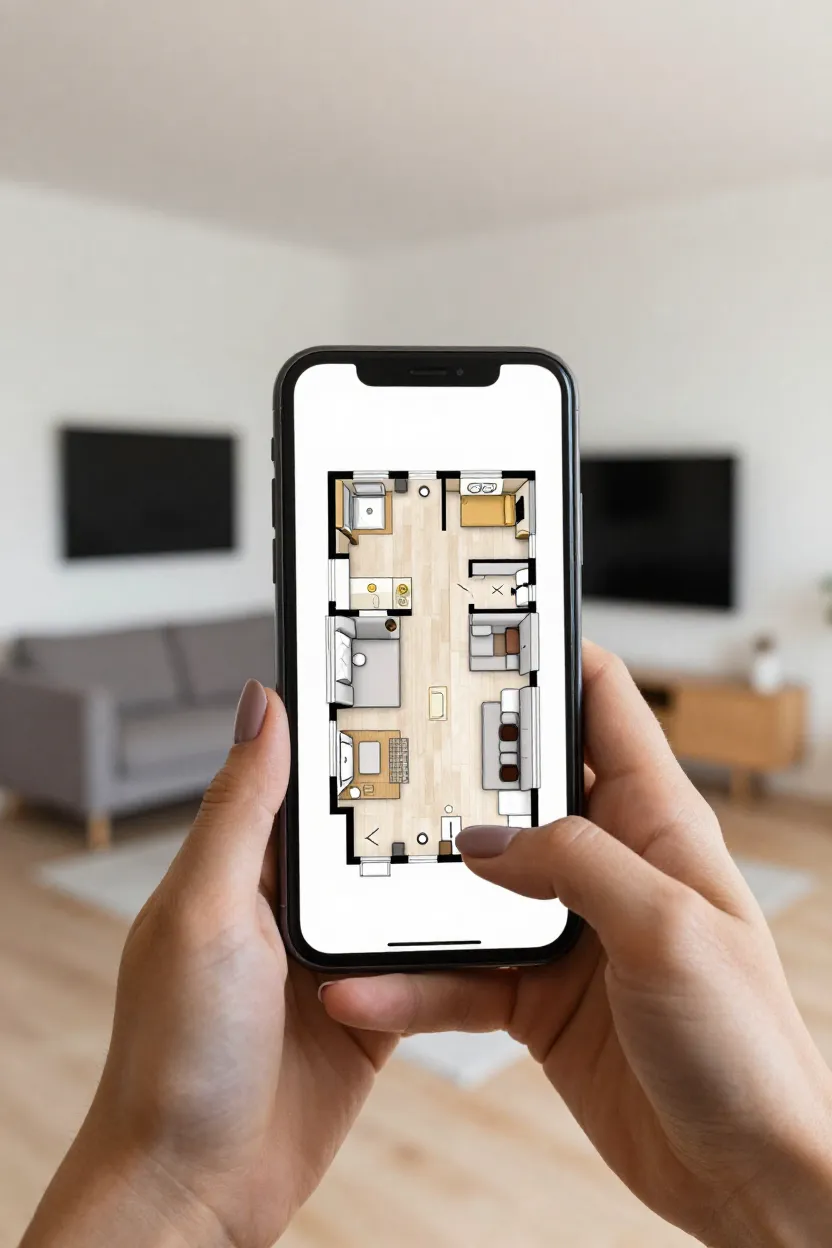 Ideia de Decoração Sala Pequena - Depois