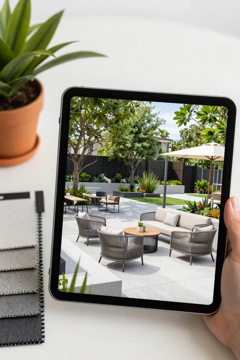 Transformar Ambiente com IA: Área Lazer - Antes