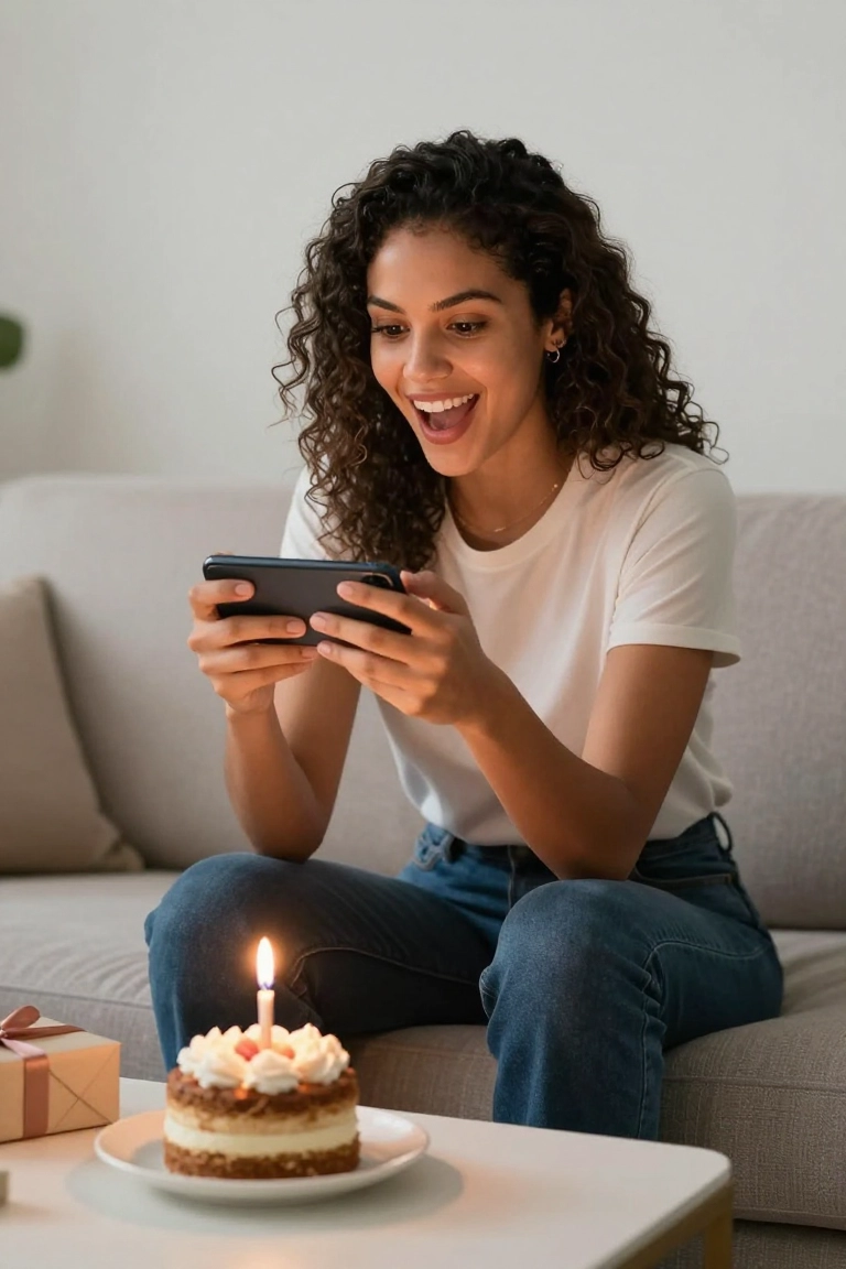 Fazer Vídeo de Aniversário com IA - Antes