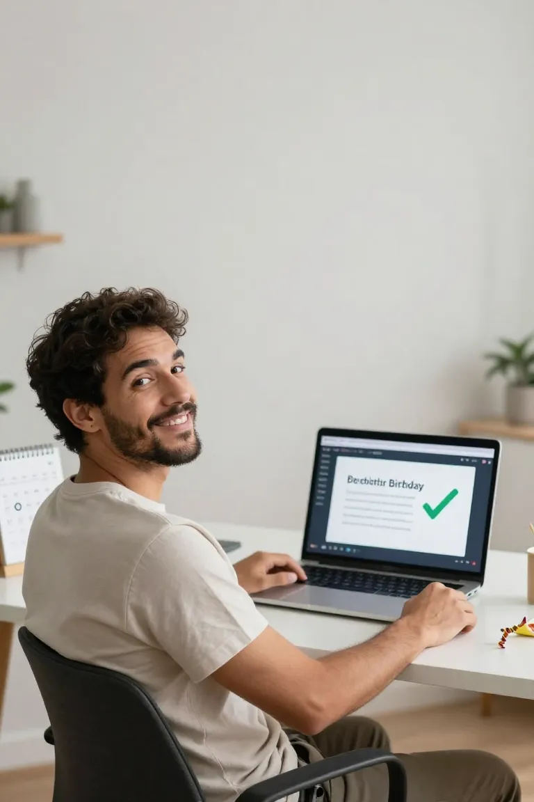 Gravar Mensagem de Aniversário - Antes