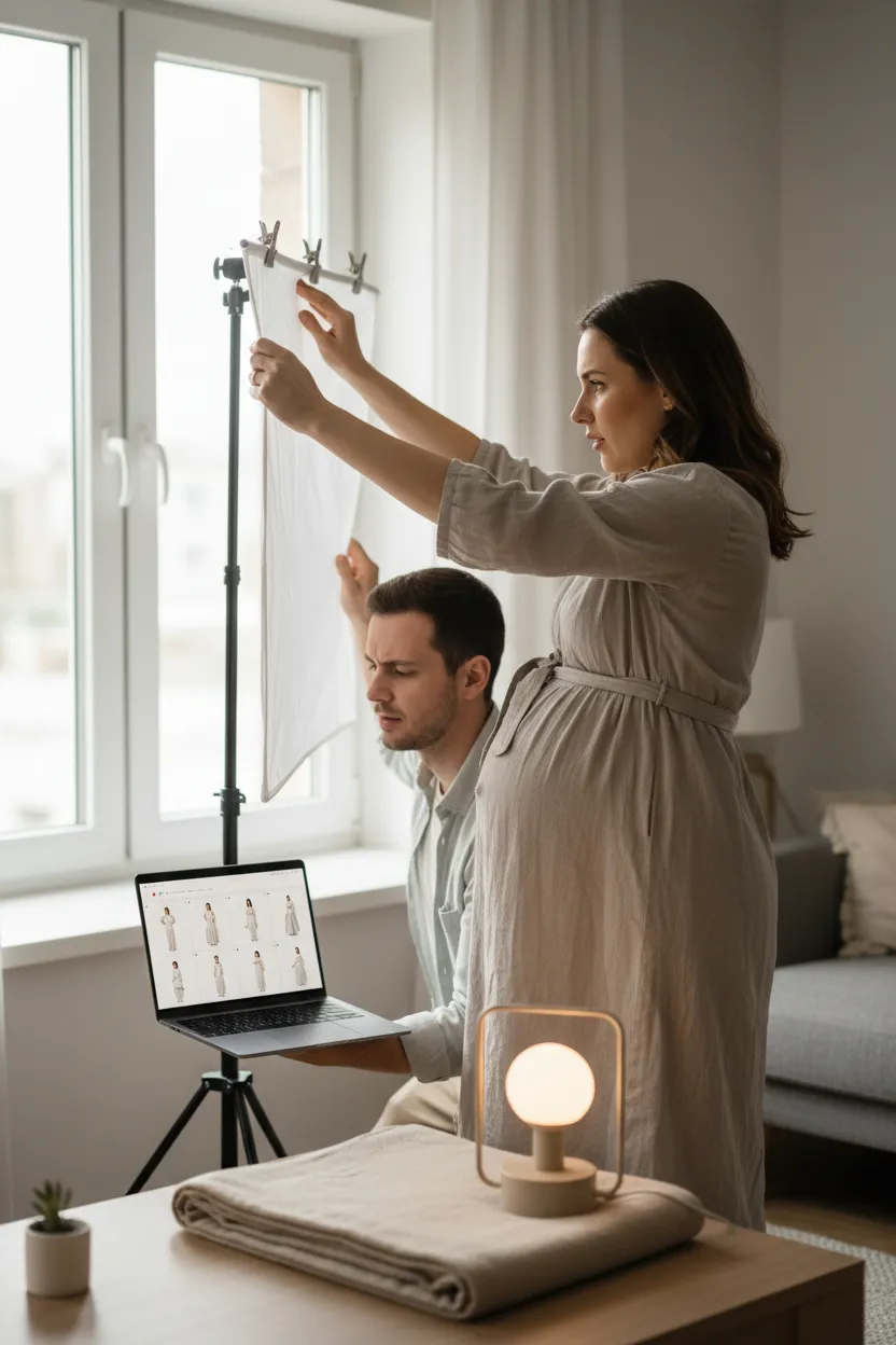 Ensaio de maternidade sem estúdio - Depois