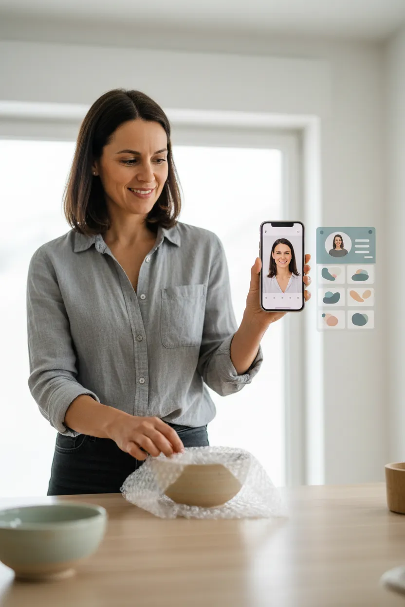 Foto de perfil forte para OLX - Antes