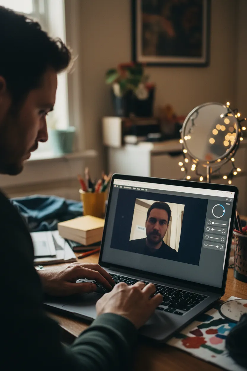 Relight: selfie com luz de estúdio - Depois