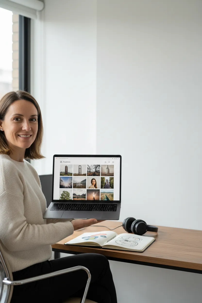 Fotos com IA p/ portfólio de freelancer - Antes