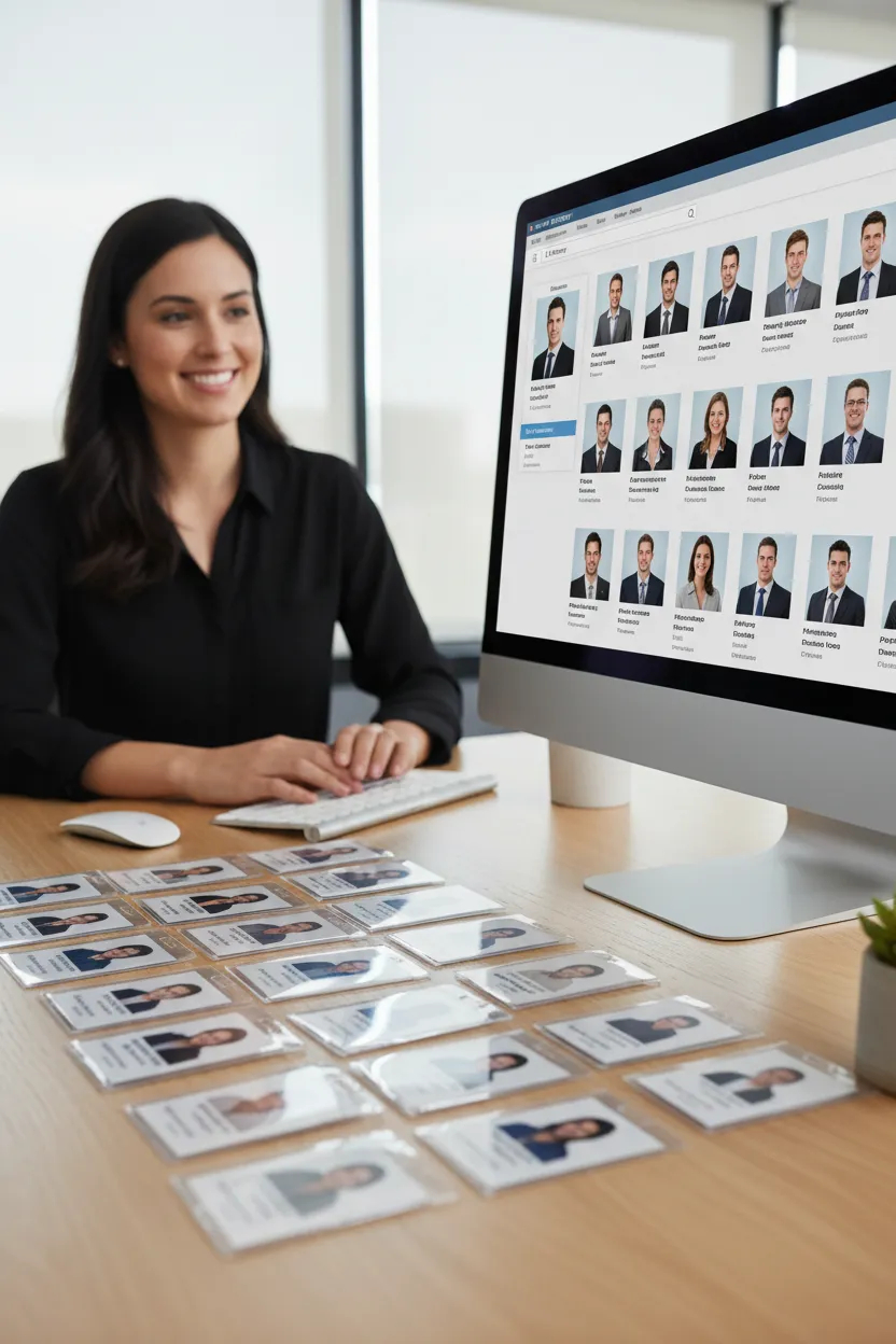 Crachá e intranet com foto padrão - Antes