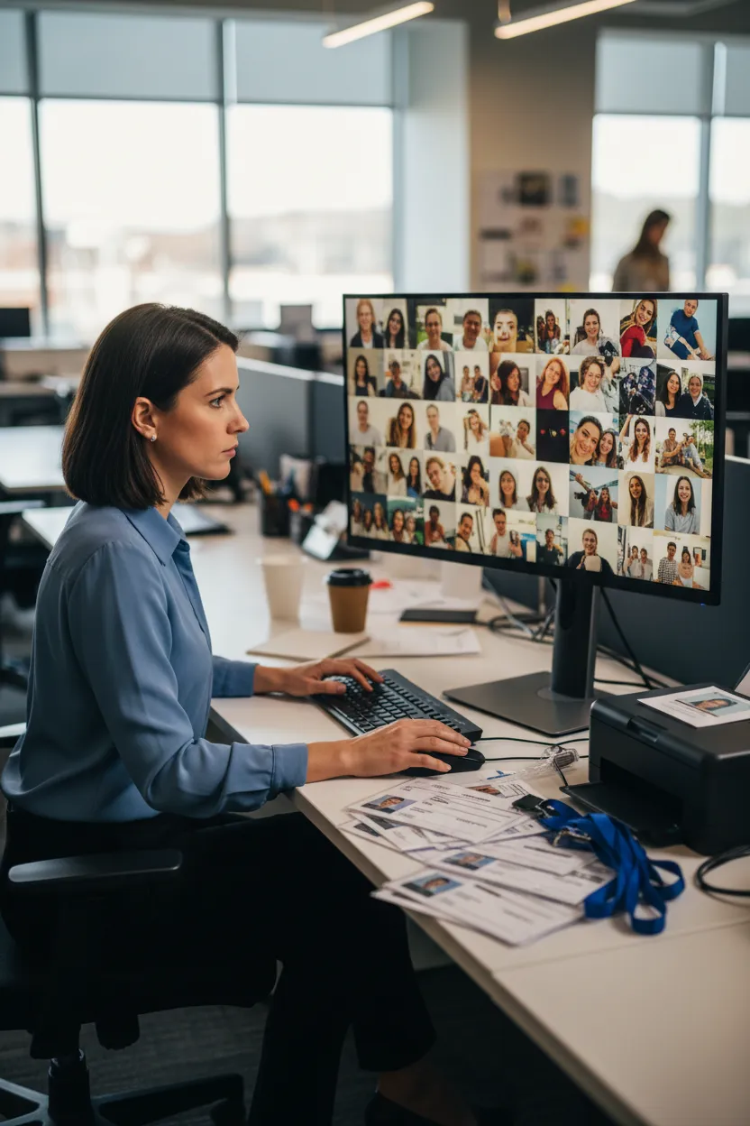 Crachá e intranet com foto padrão - Depois