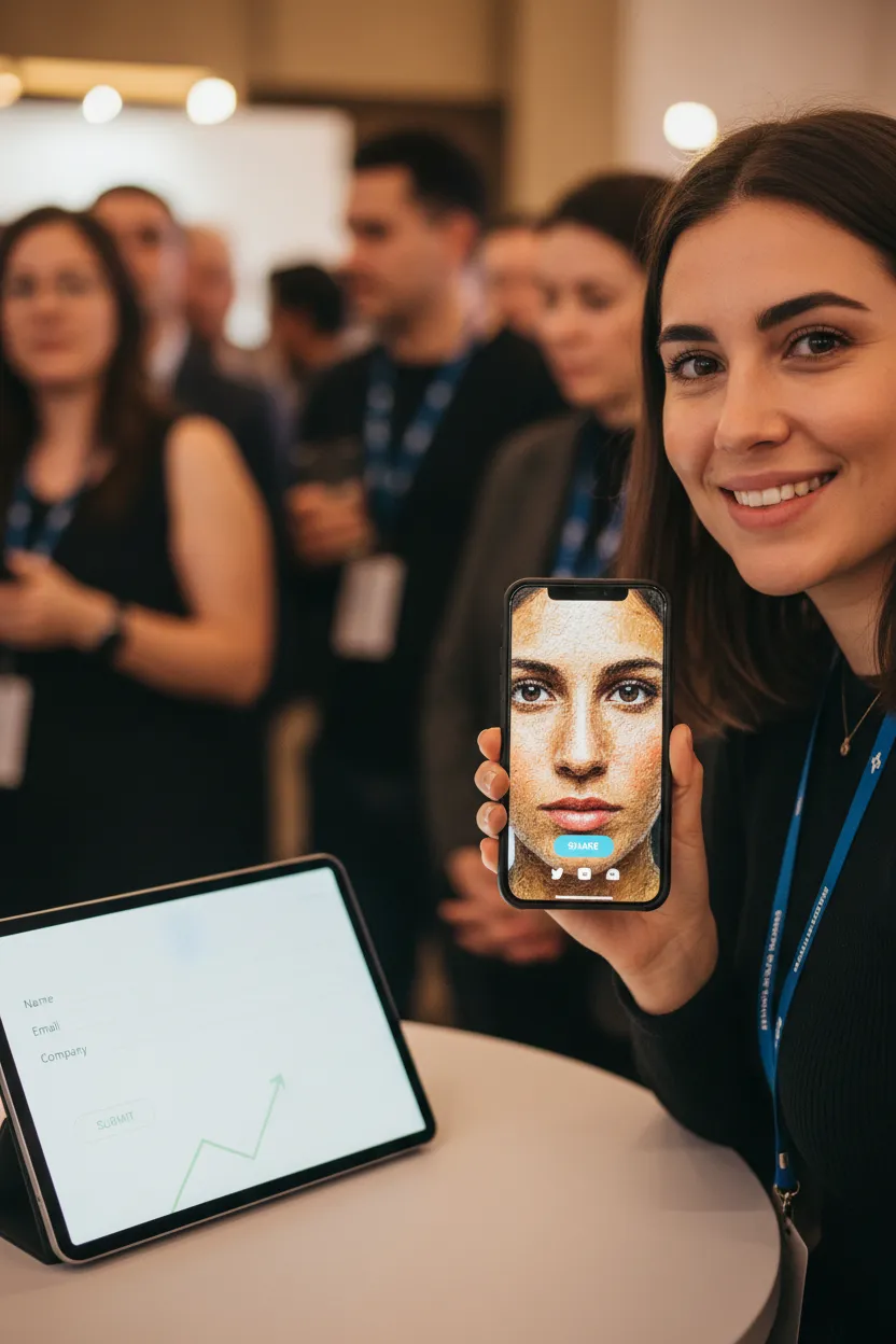 Photo booth IA que gera leads - Antes