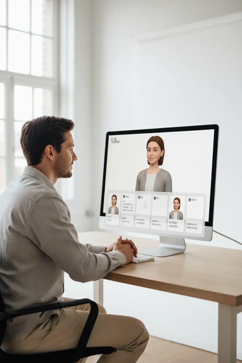 Avatar IA para marca pessoal consistente - Antes