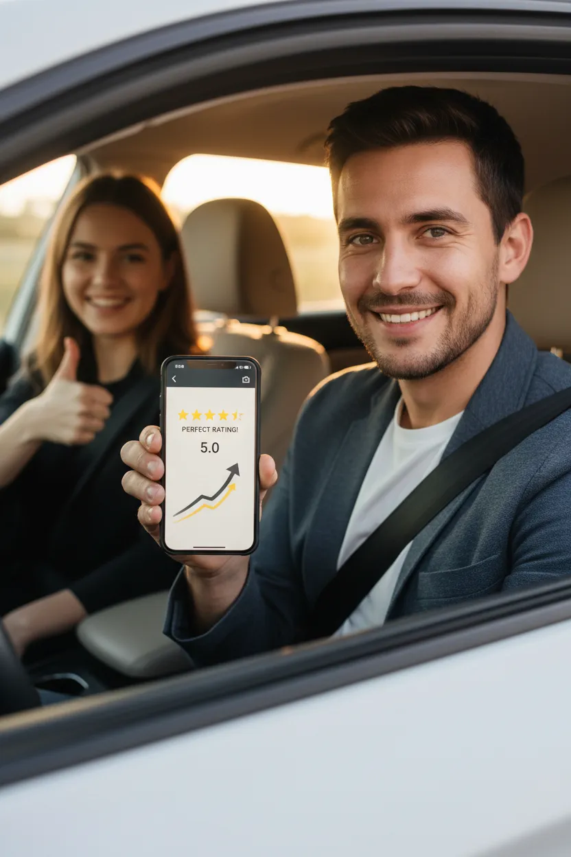 Motorista de app com perfil confiável - Depois