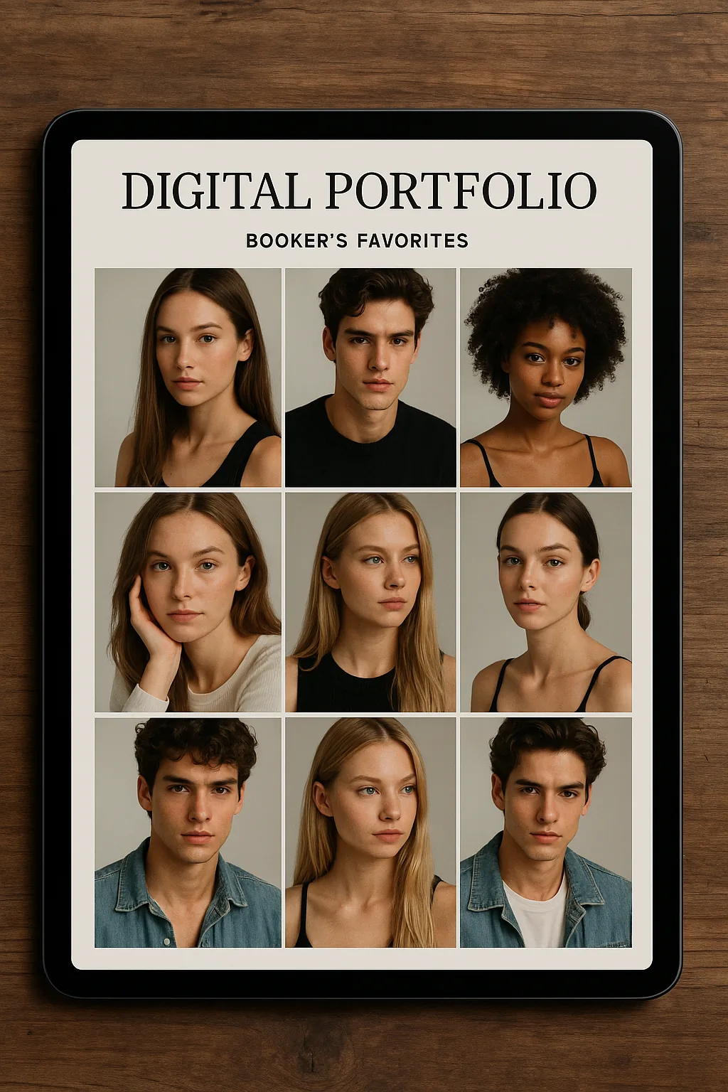 Portfólio para Modelos e Comp Cards - Depois